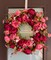 Zoey Large Burgundy Red Peachy Pink Faux Peony Flower Wreath 23" All Season Indoor Outdoor Decor Fall Autumn